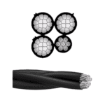 METSEC ALUMINIUM AERIAL BUNDLED CABLE WITH MESSENGER 3x50MM+54.6 - Loose
