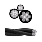 METSEC ALUMINIUM AERIAL BUNDLED CABLE WITH MESSENGER 1x16MM+1x25MM+29.5MM - Loose