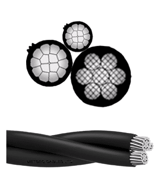 metsec aluminium aerial bundled cable with messenger 1x16mm+1x25mm+29.5mm - loose