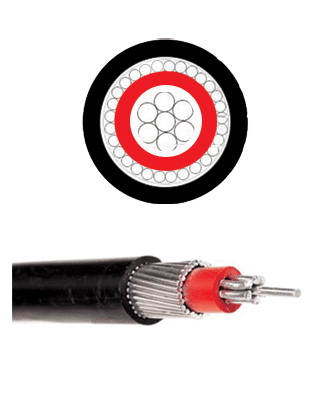 metsec aluminium concentric cable single core 10.00mm with 2core communication cable - loose