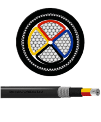 metsec cu/xlpe/swa/pvc armoured cable 4corex50.00mm black (sector) - loose