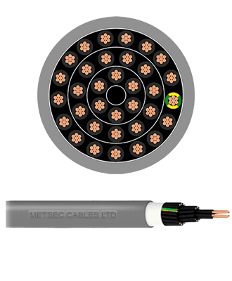 metsec cu/xlpe/pvc/pvc unarmoured control cable 6corex2.50mm black - loose