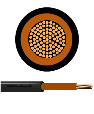 metsec electrode cable 2corex0.75mm black - loose