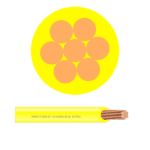 METSEC PVC INSULATED ELECTRIC CABLE SINGLE CORE 4.00MM MULTI STRAND YELLOW (Roll=100m)