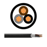METSEC CU/PVC/PVC UNARMOURED POWER CABLE 3COREx2.50MM BLACK (BS OPTIONAL) BR/BL/YG - Loose