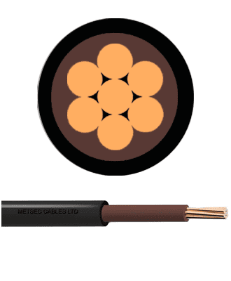 metsec cu/xlpe/lszh unarmoured power cable single core 300mm black - loose