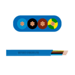 METSEC SUBMERSIBLE CABLE FLAT 4COREx6.00MM BLUE - Loose