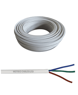 metsec alarm cable 3core white - loose