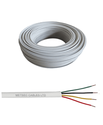 metsec alarm cable 4core white - loose