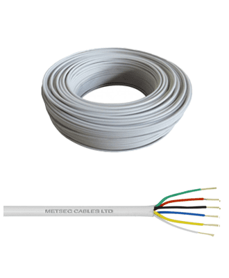 metsec alarm cable 6core white - loose