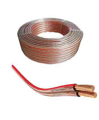 metsec speaker wire/cable 2corex0.15/16 clear (roll=100m)