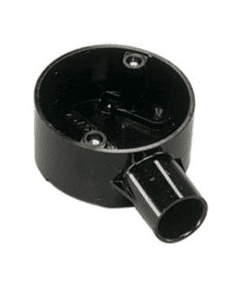 metsec pvc junction box 20mm 1-way black (loose)