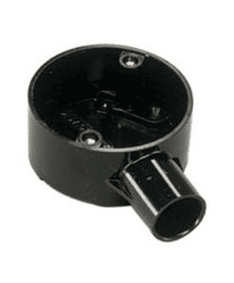 metsec pp junction box 20mm 1-way black (loose)