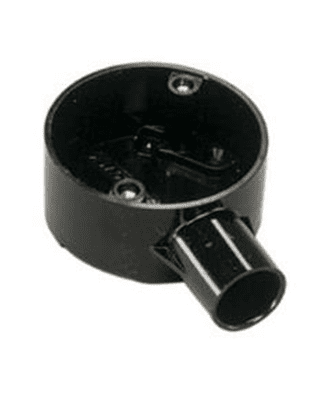 metsec pvc junction box 25mm 1-way black (loose)