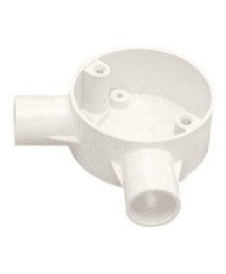 metsec pp junction box 20mm 2-way angle white (loose)