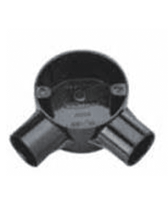 metsec pp junction box 25mm 2-way angle black (loose)