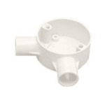 METSEC PP JUNCTION BOX 25MM 2-WAY ANGLE WHITE (Loose)