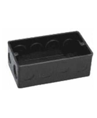 metsec switch box twin black (ctn=300pc)