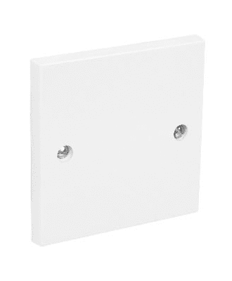 metsec blanking plate single white for pattress (ctn=40pc)