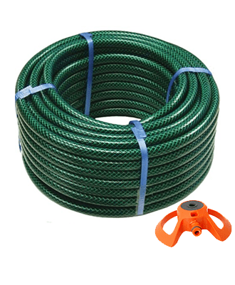 camel garden hose 1/2" green-l c/w sprinkler (roll=30m)