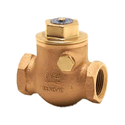pegler bronze swing check valve 2" horizontal/vertical pn25 #1060a