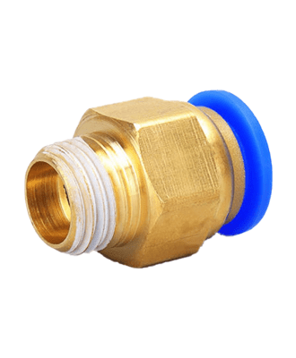 pneumatic fitting brass straight threaded connector 3/8''x14mm