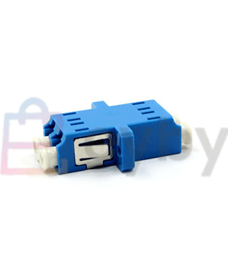 fibre adaptor single mode lc duplex blue flanged