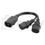 Y-SPLITTER POWER CORD CABLE C14 TO 2 x C13 POWER CORD 3MTR