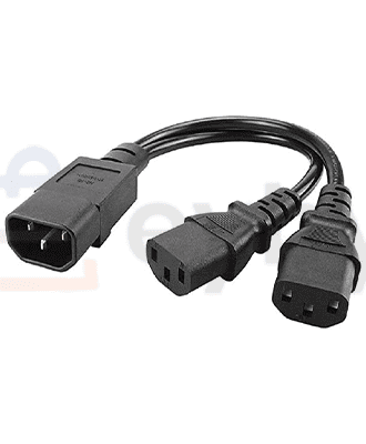 y-splitter power cord cable c14 to 2 x c13 power cord 3mtr