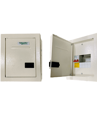 schneider easy 9 consumer unit 6way c/w 100a isolator flush #ez9ecu06f100v2