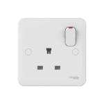 SCHNEIDER LISSE SWITCHED SOCKET 1G NON STANDARD EARTH #GGBL3050NS
