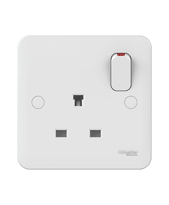schneider lisse switched socket 1g non standard earth #ggbl3050ns