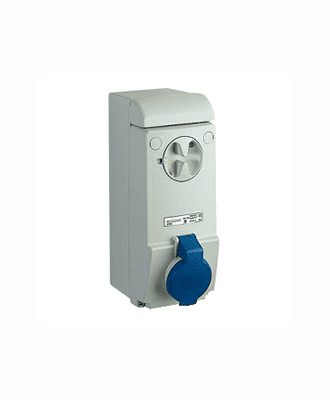 schneider unika interlocked socket 32a 2p+e 200-250vac ip44 #83042