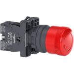 SCHNEIDER HARMONY EMERGENCY SWITCHING OFF PUSH BUTTON 30MM 1NC NON TRIGGER TURN RELEASE RED #XA2ES442