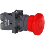 SCHNEIDER HARMONY EMERGENCY SWITCHING OFF PUSH BUTTON 40MM 1NC NON TRIGGER PUSH PULL RED #XA2ET42