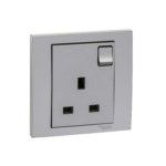 SCHNEIDER VIVACE SWITCHED SOCKET 13A 1G SILVER #KB15_AS