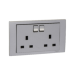 SCHNEIDER VIVACE SWITCHED SOCKET 13A 2G SILVER #KB25_AS